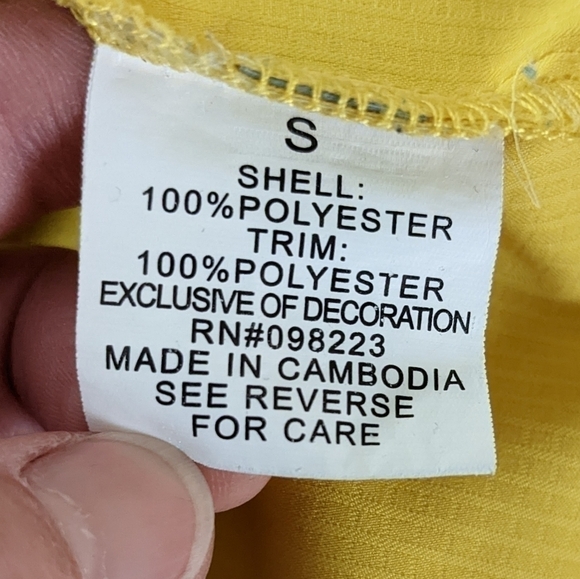 Magellan Outdoors Mag Wick Yellow Fish Gear Fishing Button Down Shirt S - Picture 5 of 5